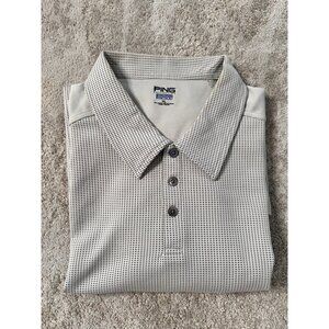 Ping Collection Polo Shirt Mens XL Gray Short Sleeve Performance Dynamics Golf